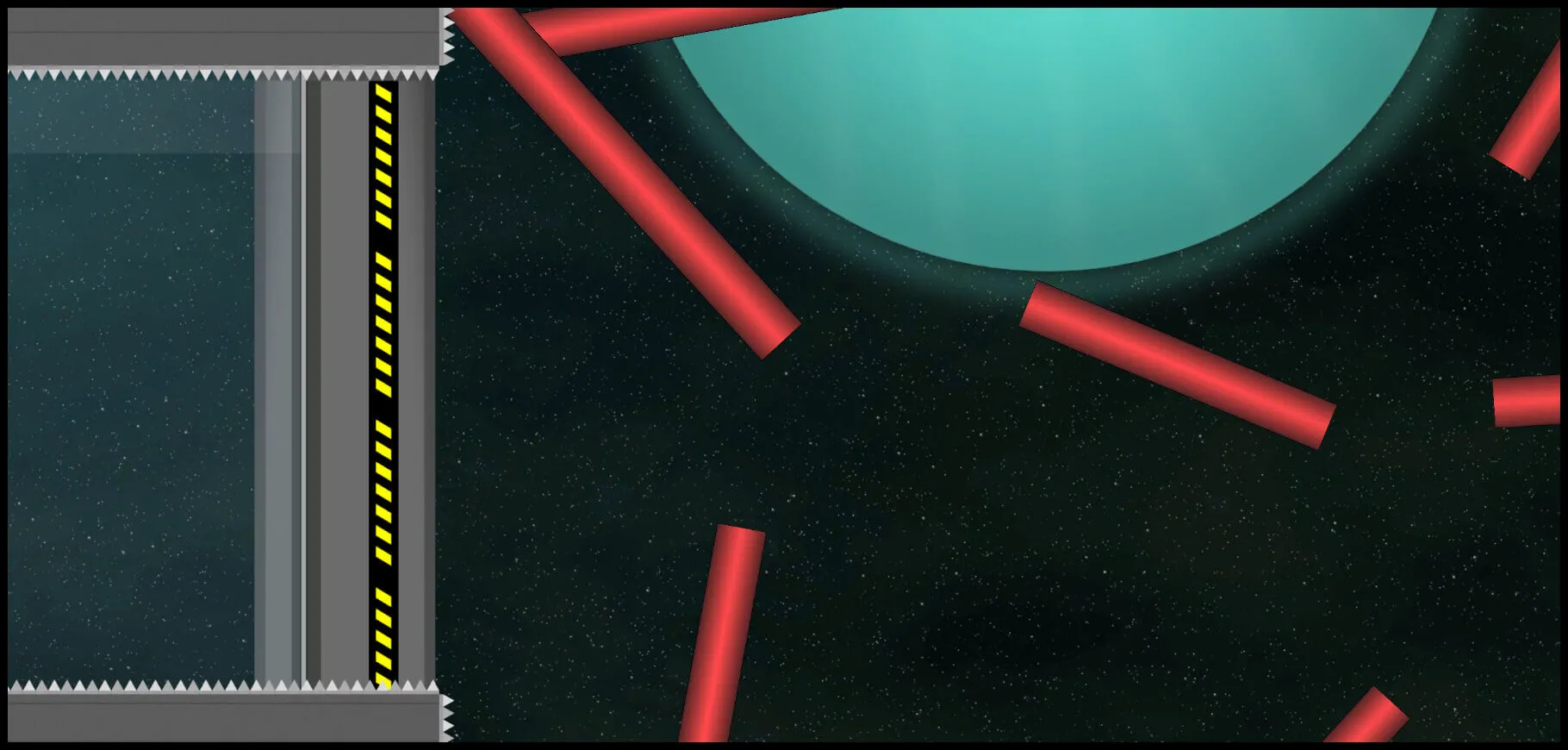 interstellar level screenshot from the game reflex runner.
